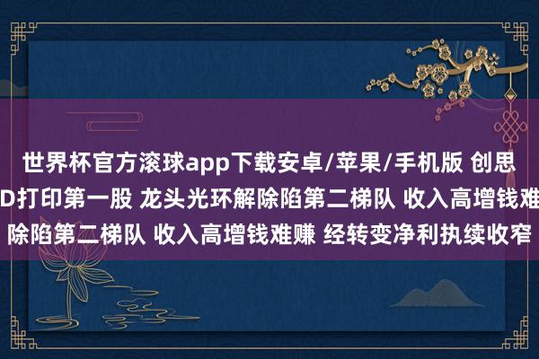 世界杯官方滚球app下载安卓/苹果/手机版 创思三维港股IPO:破费级3D打印第一股 龙头光环解除陷第二梯队 收入高增钱难赚 经转变净利执续收窄