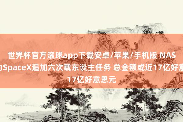 世界杯官方滚球app下载安卓/苹果/手机版 NASA拟为SpaceX追加六次载东谈主任务 总金额或近17亿好意思元