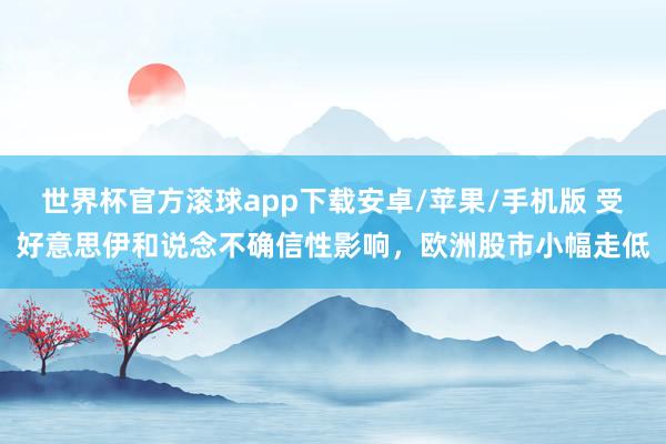 世界杯官方滚球app下载安卓/苹果/手机版 受好意思伊和说念不确信性影响,欧洲股市小幅走低