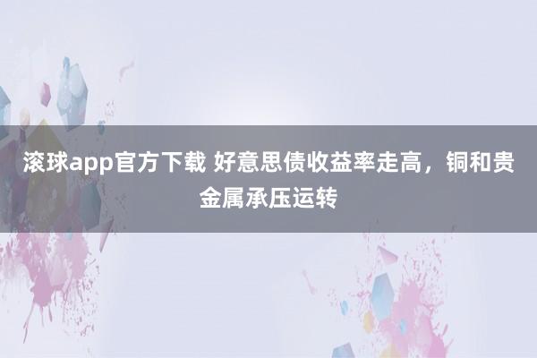 滚球app官方下载 好意思债收益率走高,铜和贵金属承压运转