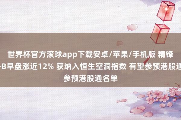 世界杯官方滚球app下载安卓/苹果/手机版 精锋医疗-B早盘涨近12% 获纳入恒生空洞指数 有望参预港股通名单