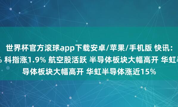 世界杯官方滚球app下载安卓/苹果/手机版 快讯:恒指高开0.06% 科指涨1.9% 航空股活跃 半导体板块大幅高开 华虹半导体涨近15%