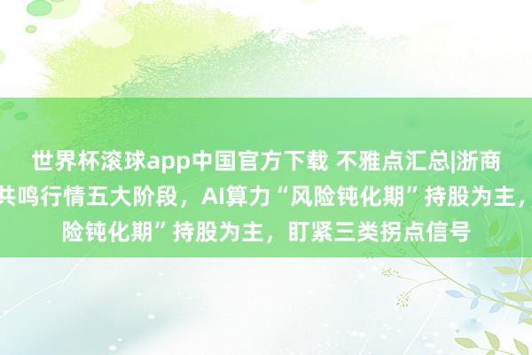世界杯滚球app中国官方下载 不雅点汇总|浙商证券王大霁:七轮共鸣行情五大阶段,AI算力“风险钝化期”持股为主,盯紧三类拐点信号