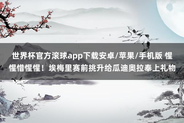 世界杯官方滚球app下载安卓/苹果/手机版 惺惺惜惺惺!埃梅里赛前挑升给瓜迪奥拉奉上礼物