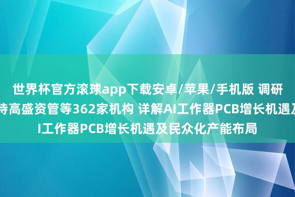 世界杯官方滚球app下载安卓/苹果/手机版 调研速递|胜宏科技管待高盛资管等362家机构 详解AI工作器PCB增长机遇及民众化产能布局