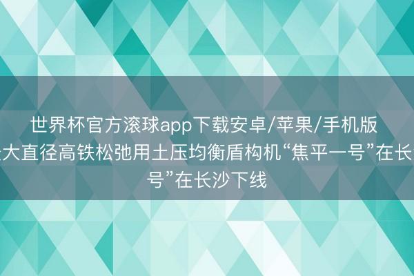 世界杯官方滚球app下载安卓/苹果/手机版 寰宇最大直径高铁松弛用土压均衡盾构机“焦平一号”在长沙下线