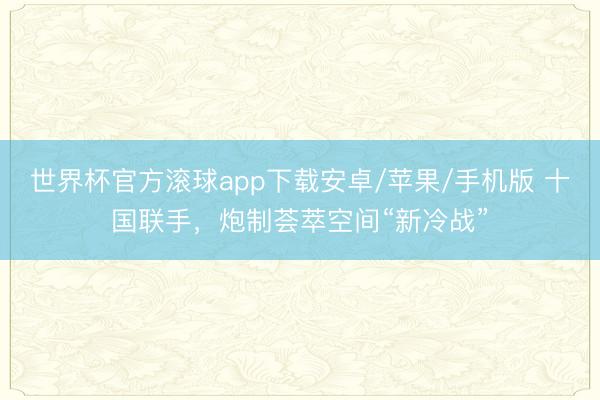 世界杯官方滚球app下载安卓/苹果/手机版 十国联手,炮制荟萃空间“新冷战”