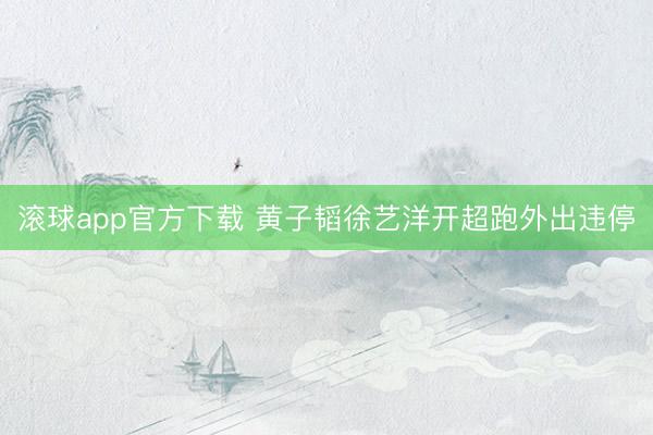 滚球app官方下载 黄子韬徐艺洋开超跑外出违停